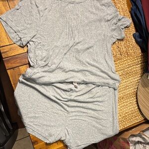 Victoria's Secret Heather Gray Pajama Set